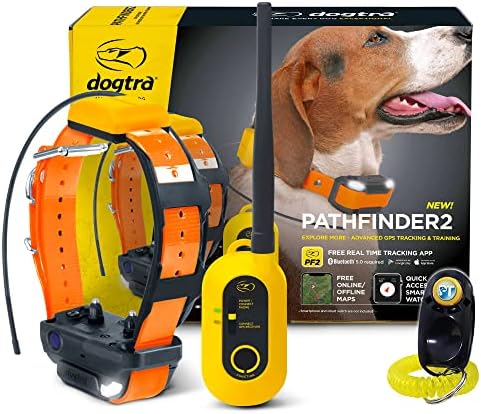 Dogtra Pathfinder 2 Hunting Ecollar GPS Dog Training Collar with Remote, 9 Mile Range, Tracking and Containment for Medium and Large Dog Breeds, Electric GEO Fence Tracker, Stimulation, Vibration, Tone